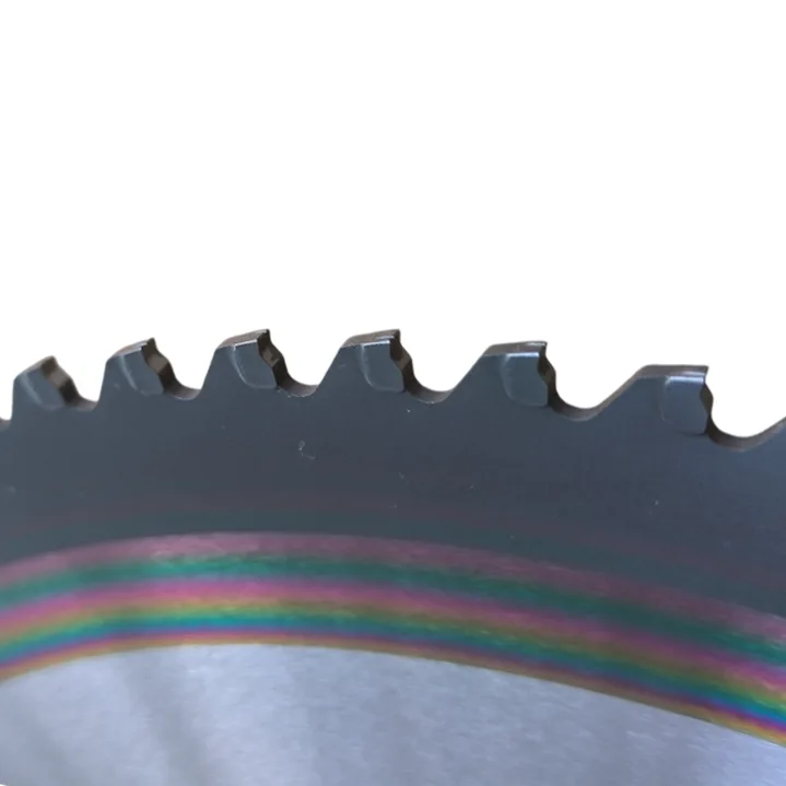 Close-up of cold saw blades for steel cutting